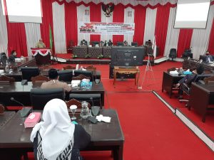 Rapat Paripurna DPRD Kotamobagu Dalam Rangka Pembicaraan Tingkat I, penyampaian LKPj Walikota Kotamobagu tahun 2019.
