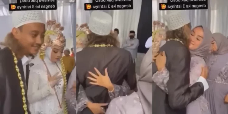 Video viral pria kawin yang ketiga didampingi istri pertama dan kedua