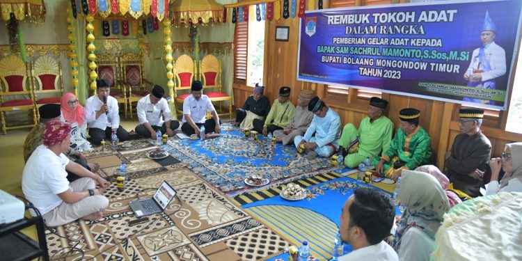 Rembuk Dewan Adat Eks Swapraja Totabuan dalam menentukan gelar adat kepada Sam Sachrul Mamonto